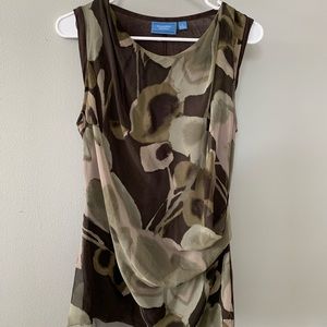 Simply Vera sleeveless rayon/polyester fall shirt